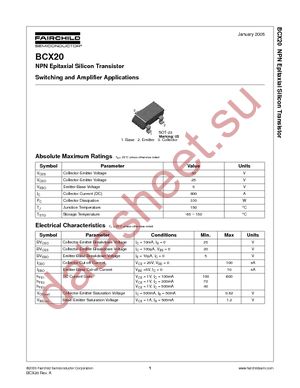 BCX20 datasheet  